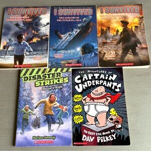 I Survived, Captain Underpants, Disaster Strikes Elementary School Book Set